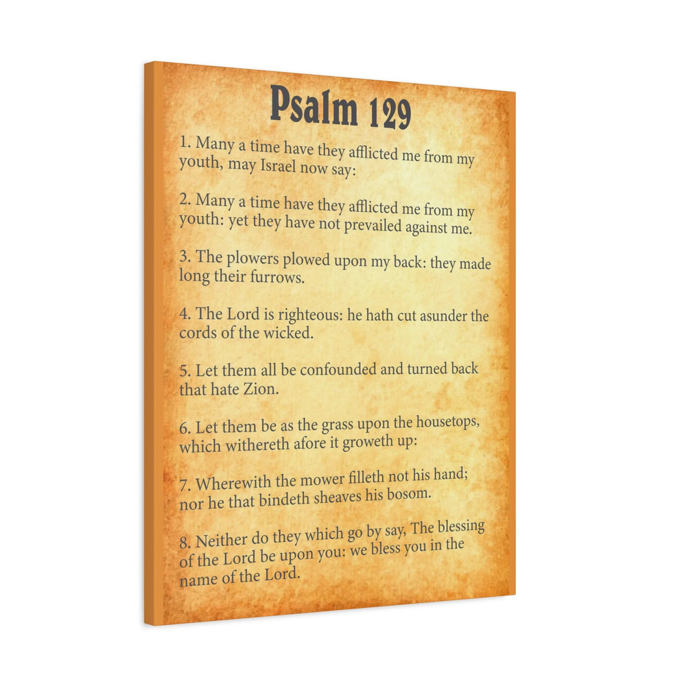 Scripture Walls Psalm 129 Gold Bible Chapter Canvas Christian Wall Art